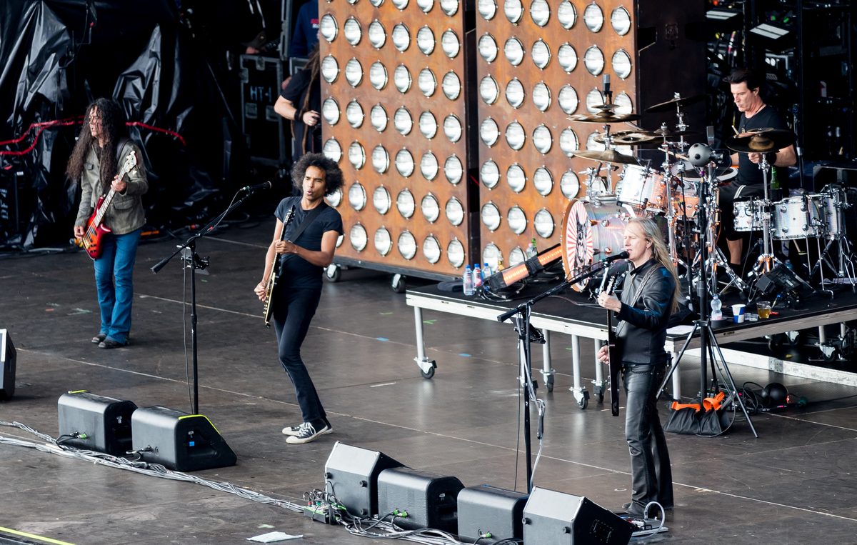 Mike Inez, William DuVall, Jerry Cantrell and Sean Kinney on stage at Rock am Ring, Nürburgring, Germany, 7 June 2019.