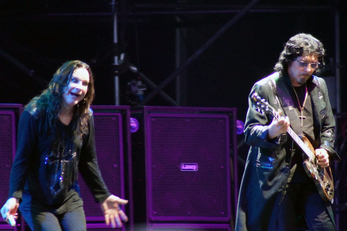 Ozzy Osbourne and Tony Iommi on stage at Lollapalooza in Chicago, August 2012, the year before the reunion album 13.