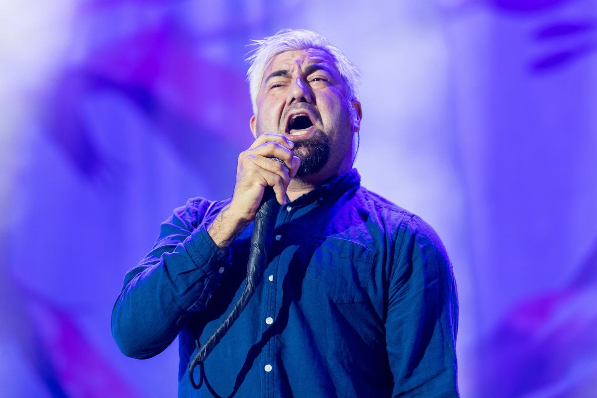 Chino Moreno singing with Deftones at Rock am Ring, Germany, 4 June 2016.