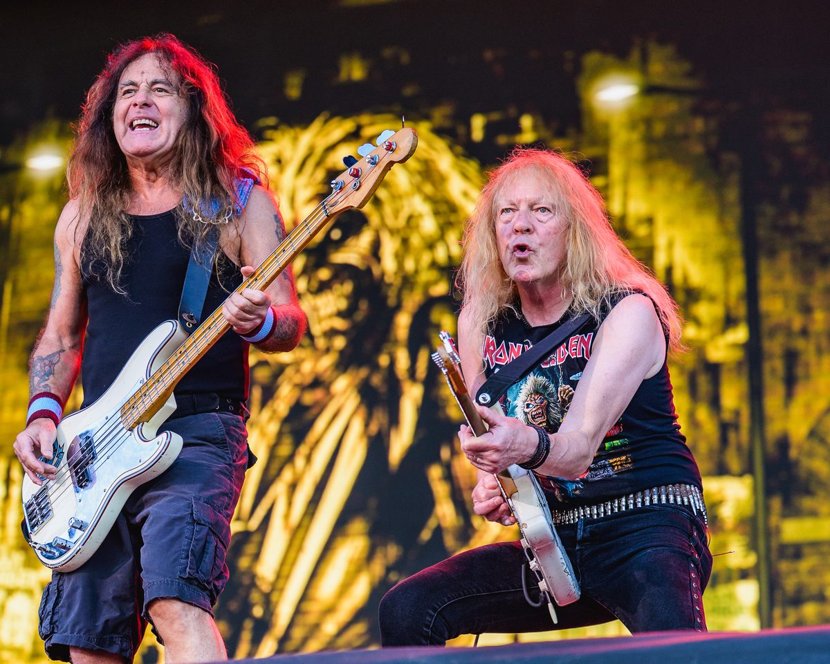 Steve Harris and Dave Murray on stage with Iron Maiden at Tons of Rock, Oslo, 25 June 2026.