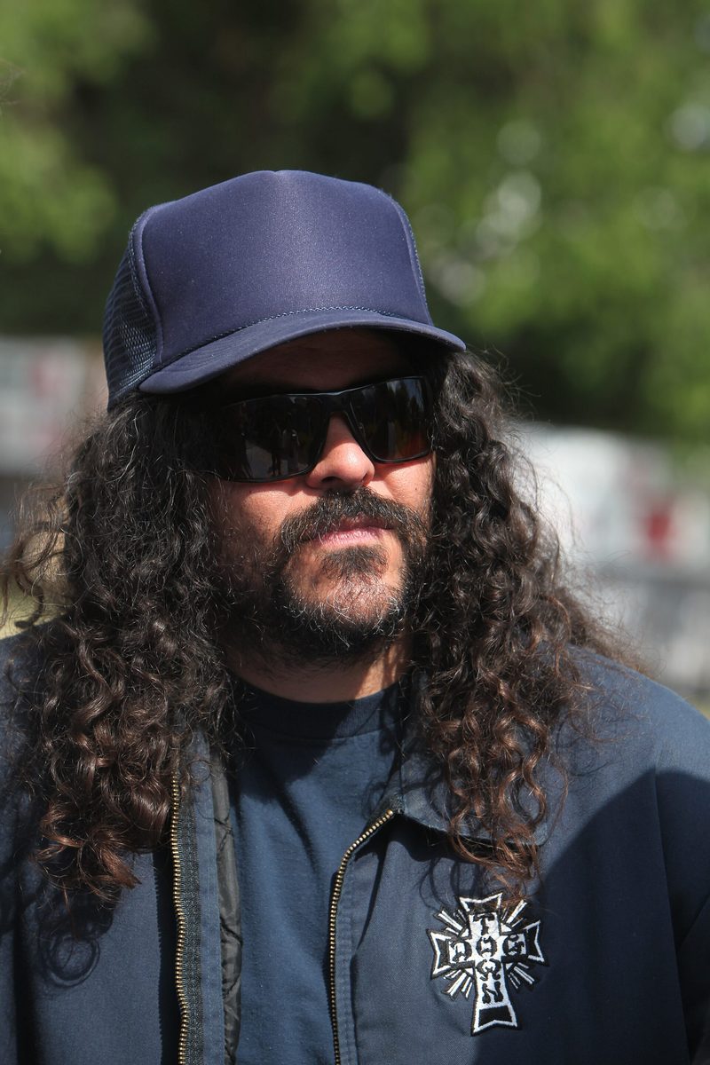Brant Bjork, Kyuss's drummer on its first three albums and the writer of Green Machine and Gardenia, at the Eurockéennes festival in Belfort, France, on 2 July 2011.