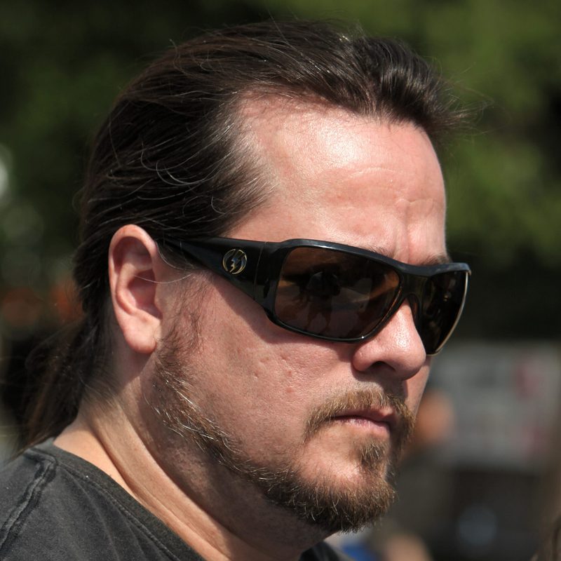 John Garcia, the singer on every Kyuss record, at the Eurockéennes festival in Belfort, France, where he played with Kyuss Lives! on 2 July 2011.