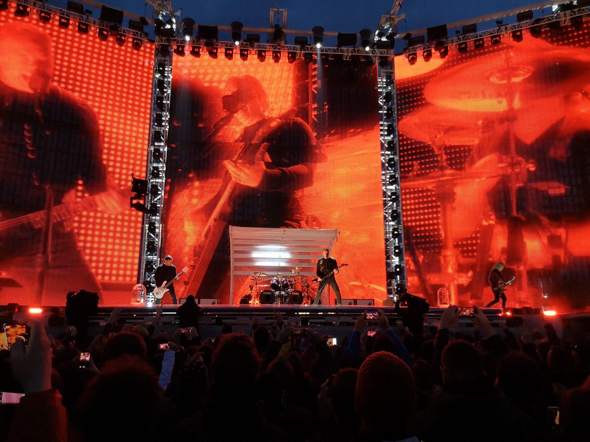 Metallica on stage at Ippodromo San Siro, Milan, 8 May 2019 (WorldWired Tour).