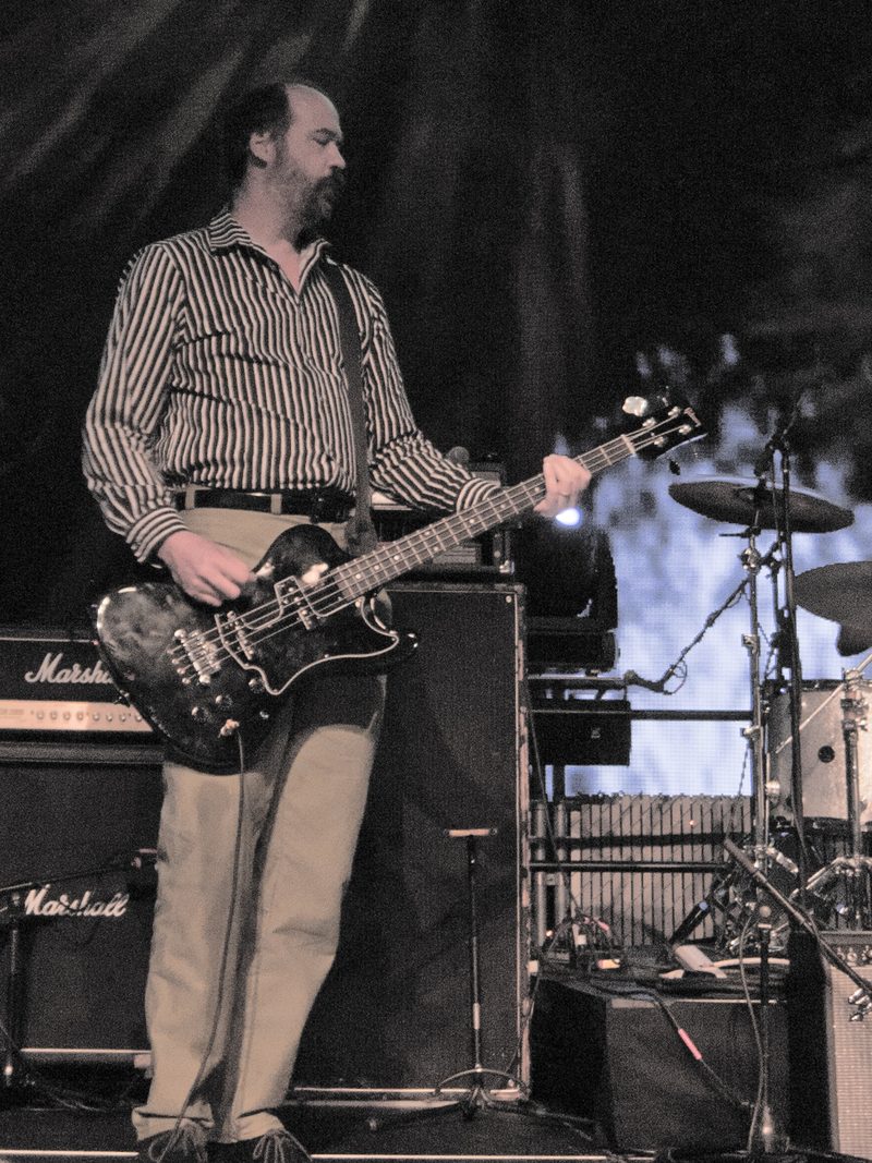 Krist Novoselic on bass at the Nevermind 20th-anniversary celebration at the EMP Museum, Seattle, 21 September 2011.