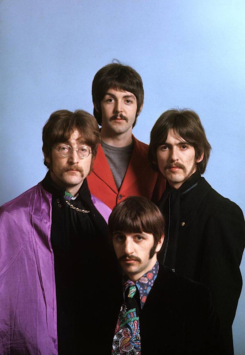 John Lennon, Paul McCartney, George Harrison and Ringo Starr in a 1967 promotional photo for All You Need Is Love.