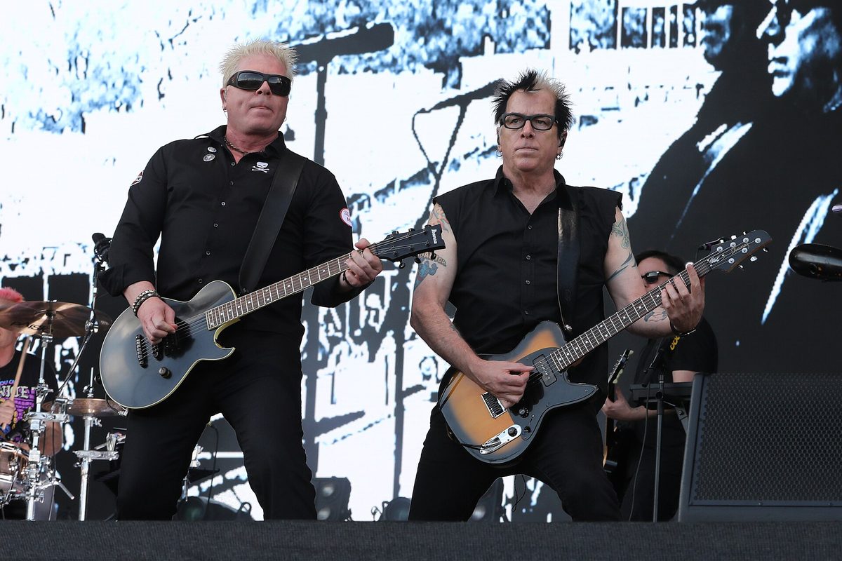 Dexter Holland (left) and Kevin 'Noodles' Wasserman on guitars at Rock im Park, Nuremberg, Germany, 4 June 2022.